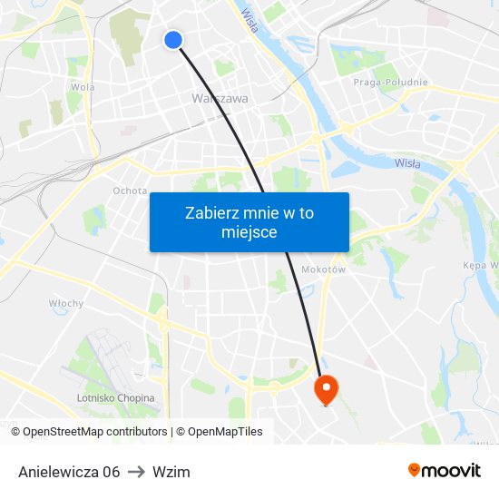 Anielewicza 06 to Wzim map