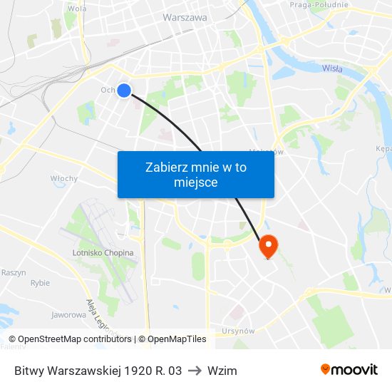 Bitwy Warszawskiej 1920 R. 03 to Wzim map