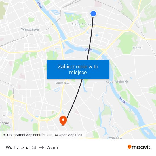 Wiatraczna 04 to Wzim map