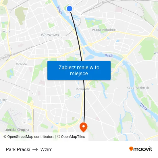 Park Praski to Wzim map