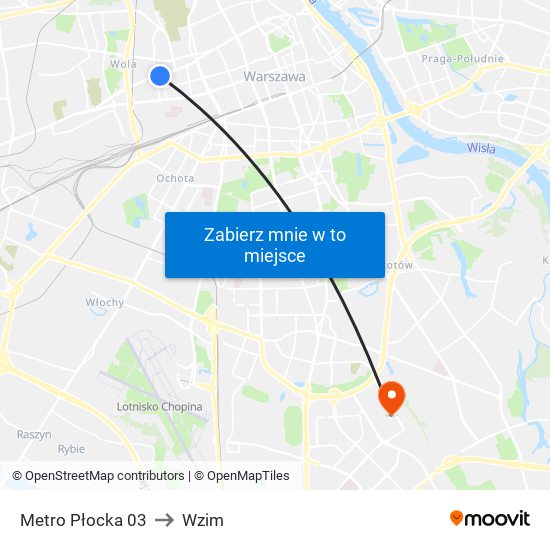 Metro Płocka 03 to Wzim map