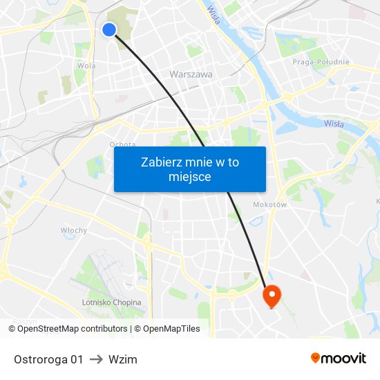 Ostroroga 01 to Wzim map