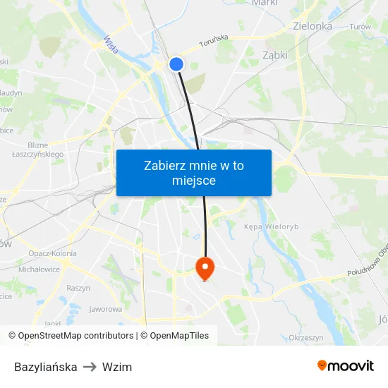 Bazyliańska to Wzim map