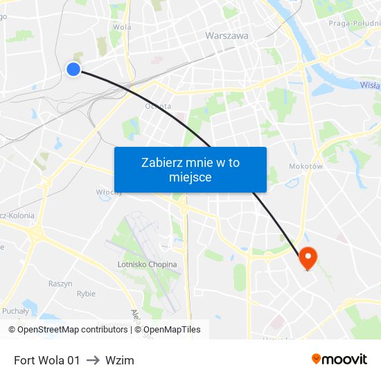 Fort Wola 01 to Wzim map