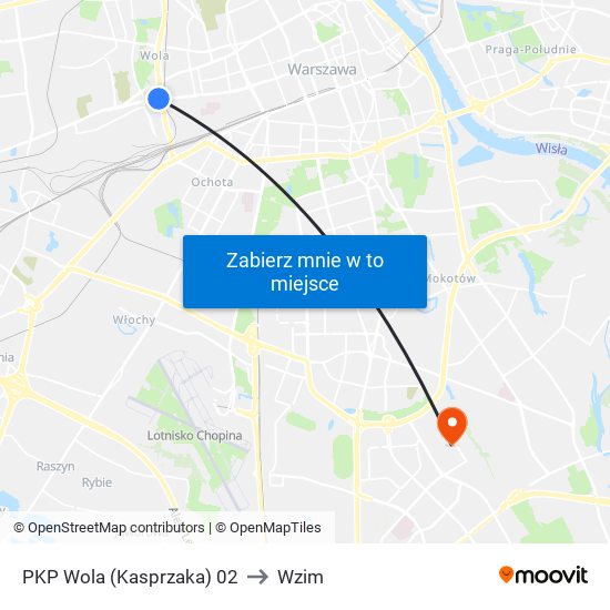 PKP Wola (Kasprzaka) 02 to Wzim map