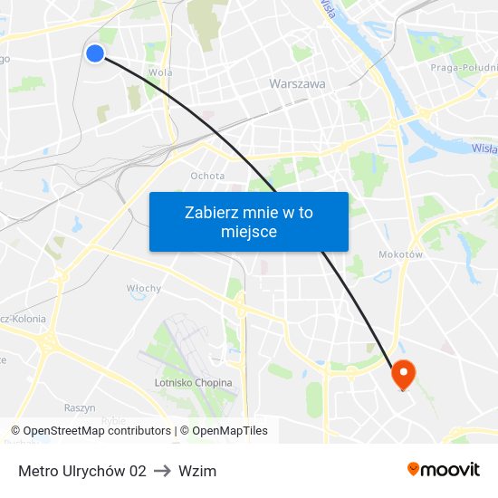 Metro Ulrychów 02 to Wzim map