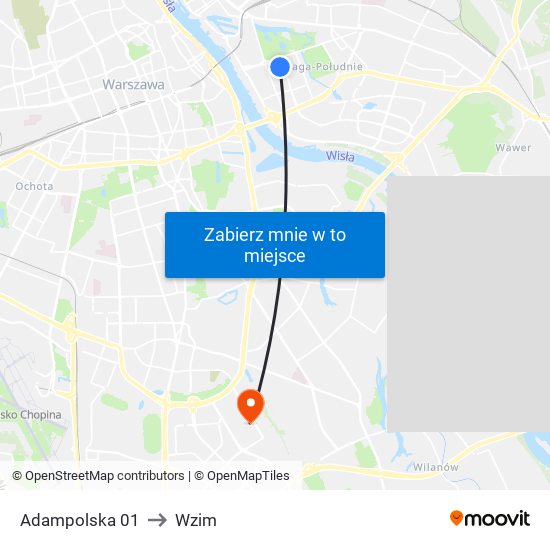 Adampolska 01 to Wzim map