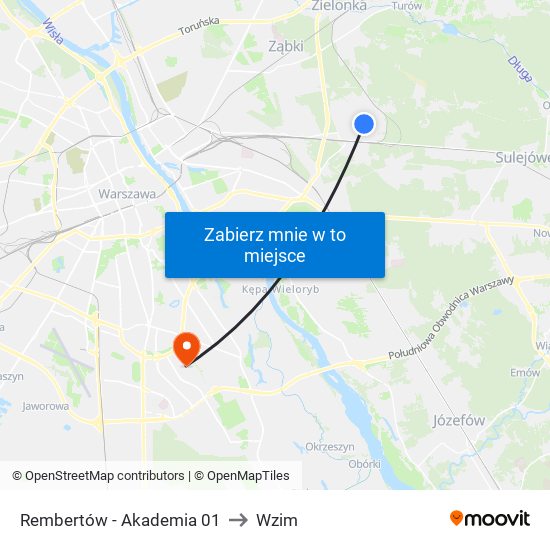 Rembertów - Akademia 01 to Wzim map