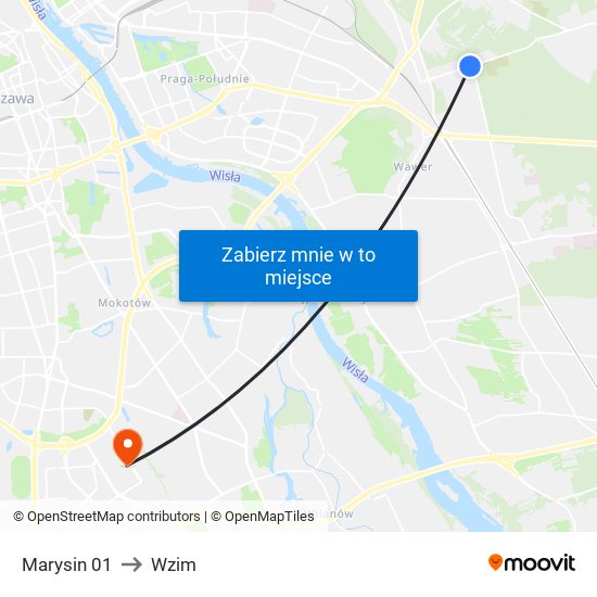 Marysin 01 to Wzim map