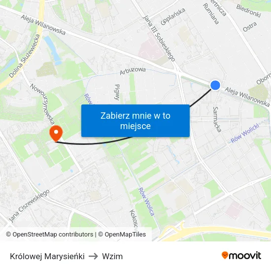 Królowej Marysieńki to Wzim map