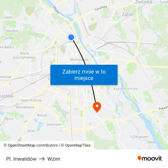 Pl. Inwalidów to Wzim map