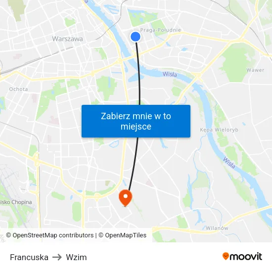 Francuska to Wzim map