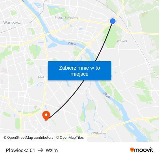 Płowiecka 01 to Wzim map