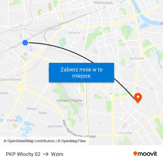 PKP Włochy 02 to Wzim map