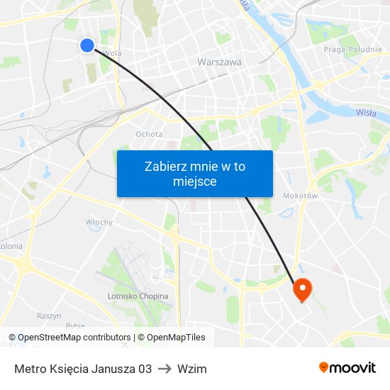 Metro Księcia Janusza 03 to Wzim map