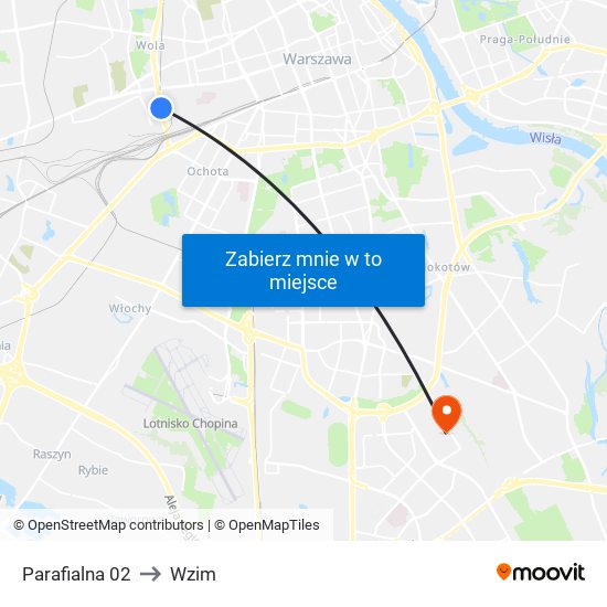 Parafialna 02 to Wzim map