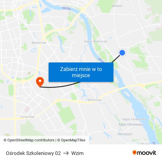 Ośrodek Szkoleniowy 02 to Wzim map