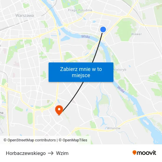 Horbaczewskiego to Wzim map