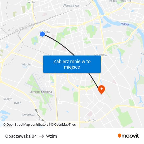 Opaczewska 04 to Wzim map