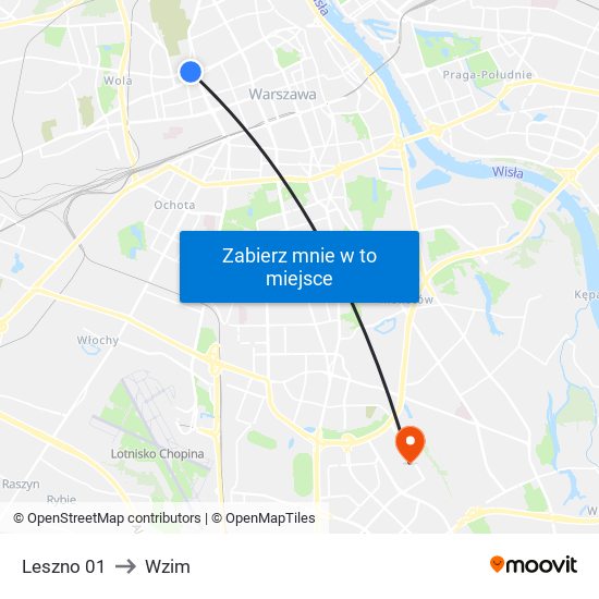 Leszno 01 to Wzim map