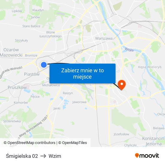 Śmigielska 02 to Wzim map