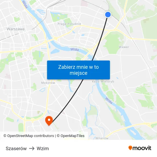 Szaserów to Wzim map