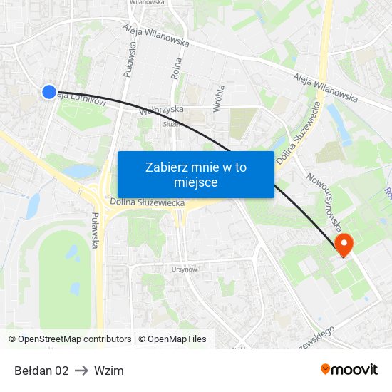 Bełdan 02 to Wzim map