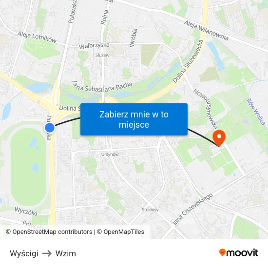 Wyścigi to Wzim map