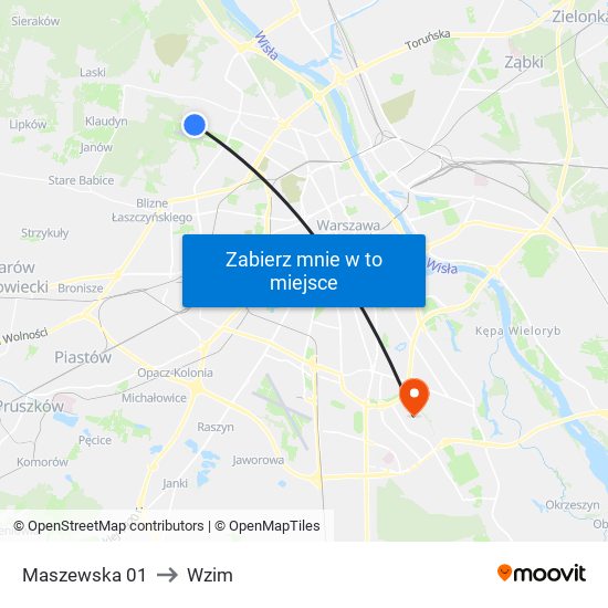 Maszewska 01 to Wzim map
