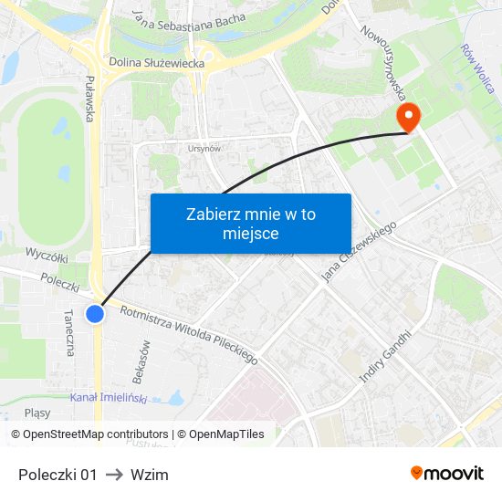 Poleczki 01 to Wzim map