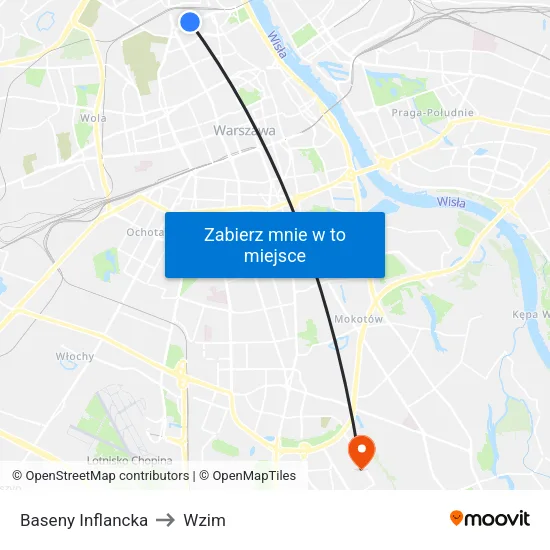 Baseny Inflancka to Wzim map