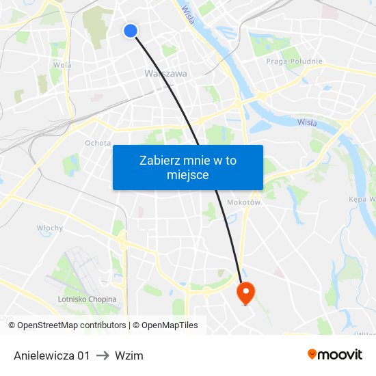 Anielewicza 01 to Wzim map
