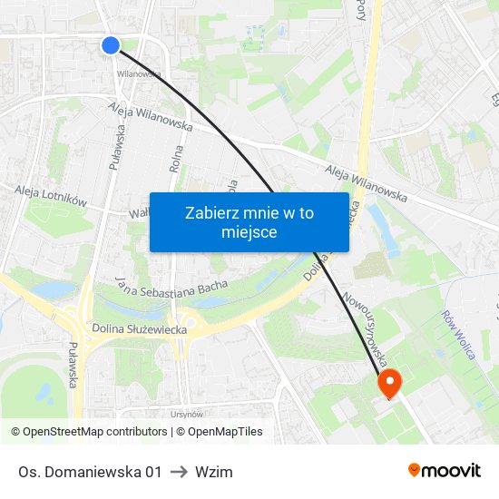 Os. Domaniewska 01 to Wzim map