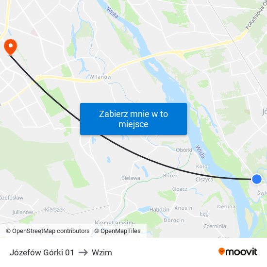 Józefów Górki 01 to Wzim map