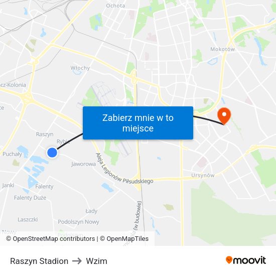 Raszyn Stadion 01 to Wzim map