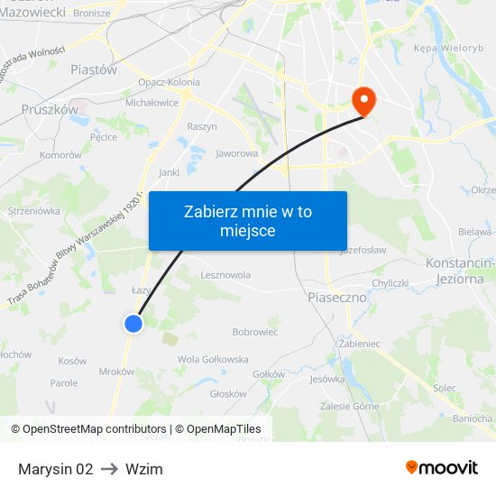 Marysin 02 to Wzim map