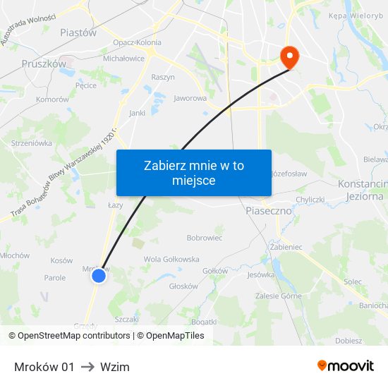 Mroków 01 to Wzim map