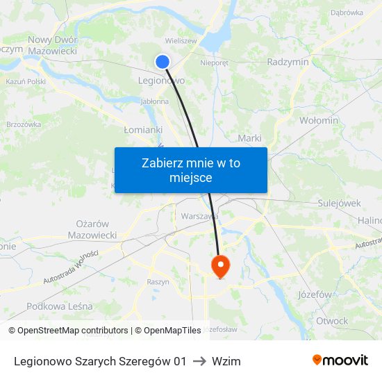 Legionowo Szarych Szeregów 01 to Wzim map