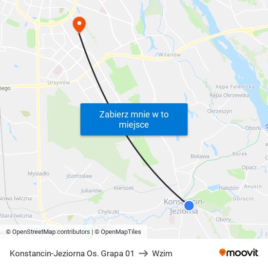 Konstancin-Jeziorna Os. Grapa 01 to Wzim map