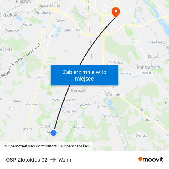 OSP Złotokłos 02 to Wzim map