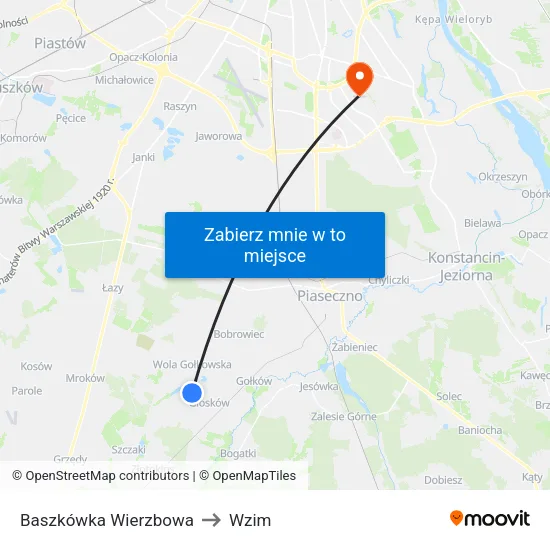 Baszkówka Wierzbowa to Wzim map