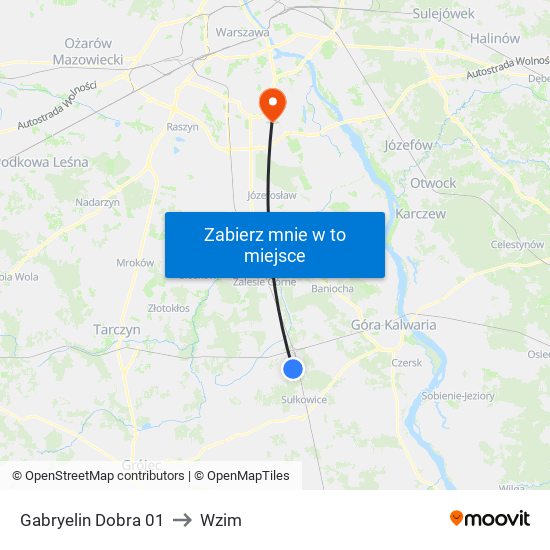 Gabryelin Dobra 01 to Wzim map