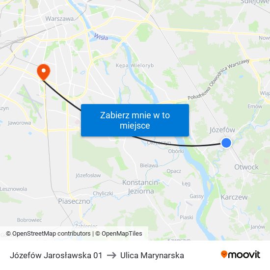 Józefów Jarosławska 01 to Ulica Marynarska map