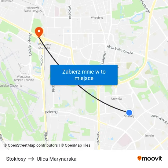 Stokłosy to Ulica Marynarska map