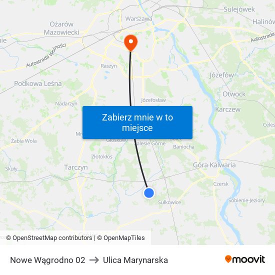 Nowe Wągrodno 02 to Ulica Marynarska map