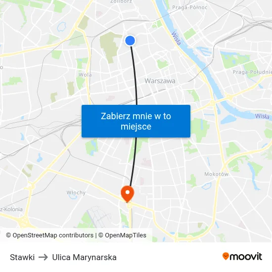 Stawki to Ulica Marynarska map