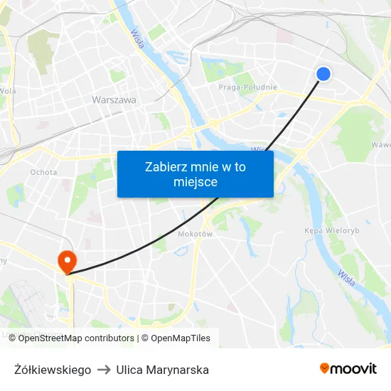 Żółkiewskiego to Ulica Marynarska map