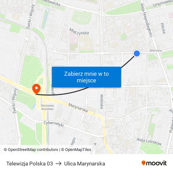 Telewizja Polska 03 to Ulica Marynarska map