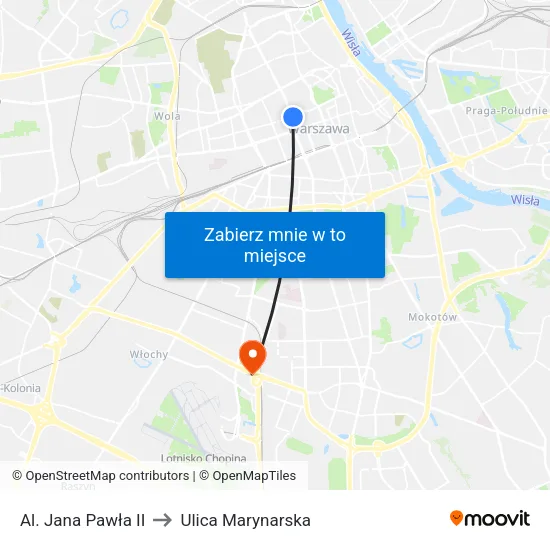 Al. Jana Pawła II to Ulica Marynarska map