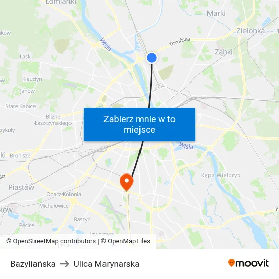 Bazyliańska to Ulica Marynarska map